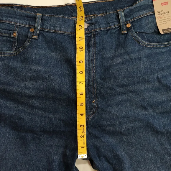 Levi's 505 Men's Blue Jeans Regular Stretch. Size W42/32 - Picture 3 of 9